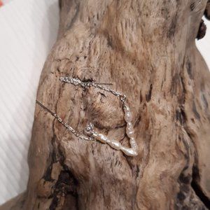 COPY - NEW Freshwater Pearl Sterling Silver Threader Earrings